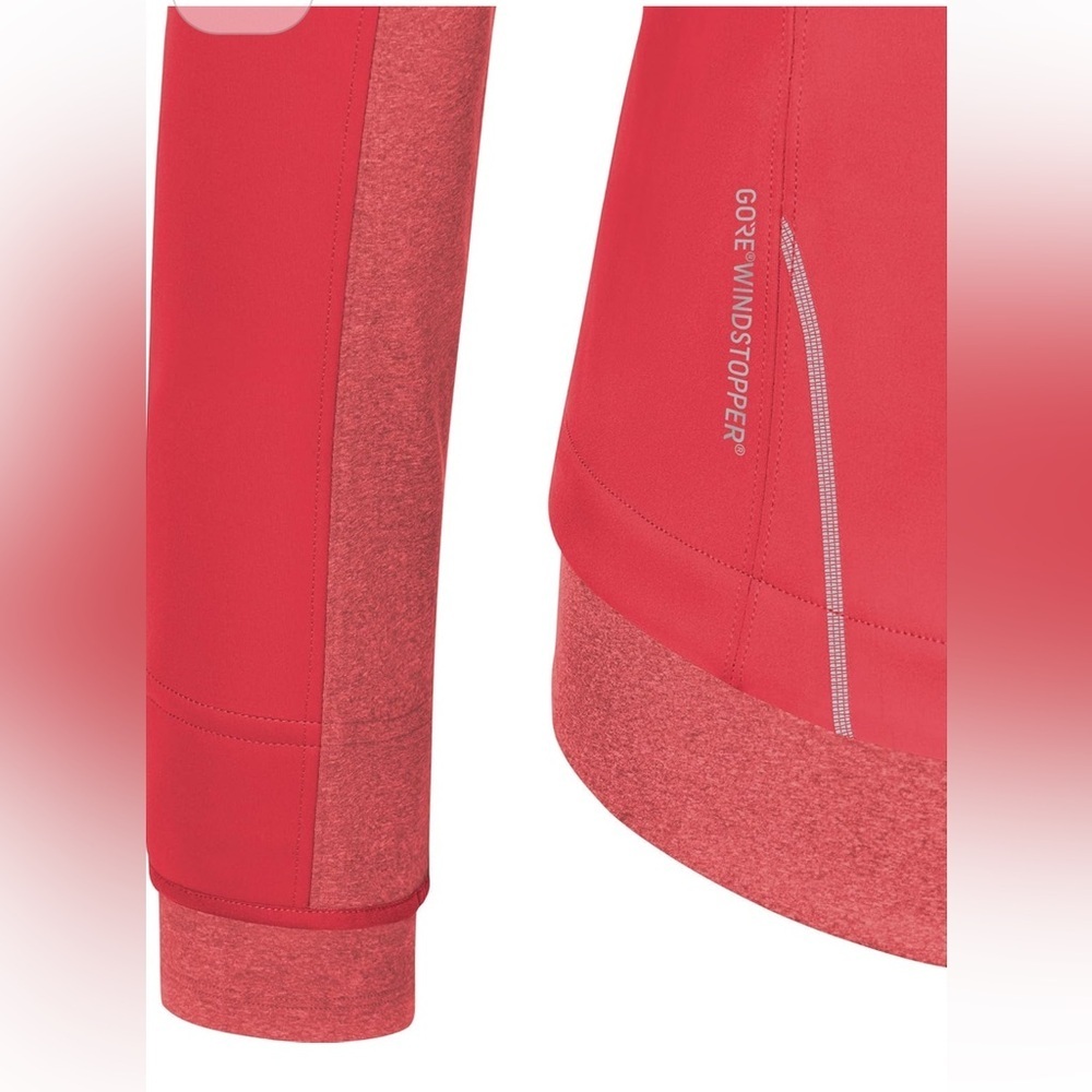GORE Wear R3 Windstopper Hooded Running Jacket Red Windproof Full Zip Reflective - Picture 5 of 5